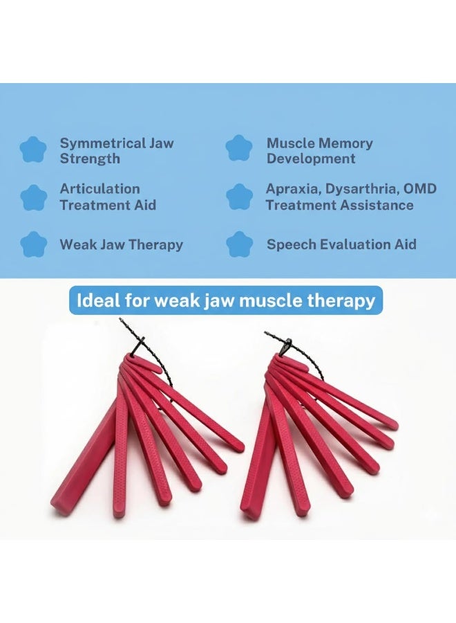 Safe-O-Kid® Talk Tools Jaw Grading Bite Blocks Reusable and Durable Speech Therapy Tool (Red) -Pack of 2 - Image 4